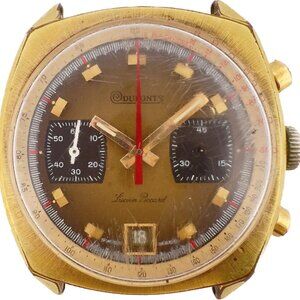 Vintage Dufonte Lucien Piccard Men's Chronograph Wristwatch Valjoux 7734 Swiss